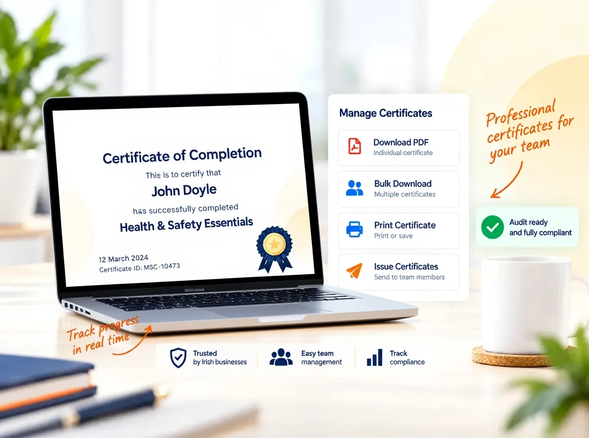 Irish Safety Courses certificate management